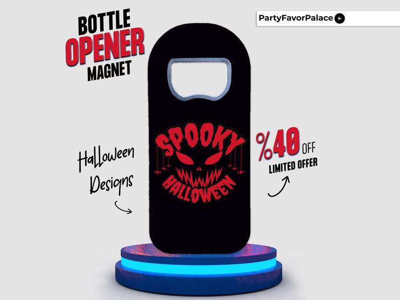 Custom Halloween Bottle Opener Magnet: Spooky Party Favors image 4