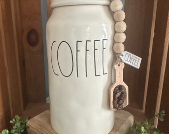 Wood coffee scoop | Everyday  | Rae Dunn Inspired | Coffee Bar | Tiered Tray Display Decor  | Handmade