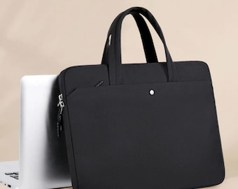 Sac pour ordinateur portable en Noir | Mallette noire pour ordinateur portable avec poignées