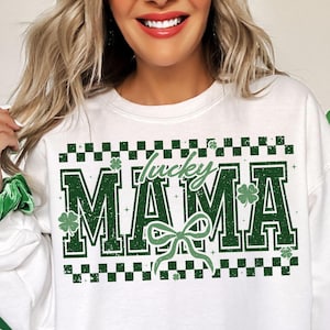 Une maman chanceuse Svg Png, St Patricks Mama Svg, Lucky Mama SVG, St Patricks Day Svg Png, sublimination maman, Svg rétro Lucky Mama, maman Png