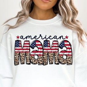 American Mama Png, 4 juillet Mama Png, American Mama impression léopard Png, 4 juillet png, Retro Mama Png, Mama Sublimation, Usa Mama Png