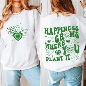 Le bonheur grandit là où vous le plantez SVG Png, Groovy SVG Bundle, Smiley SVG, Rétro SVG, Hippie SVG, Bonheur SVG, Trendy SVG, Populaire SVG