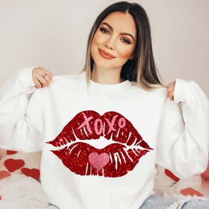 Xoxo Lip Glitter Png, Valentines Glitter Png, Valentines Day Tshirt Sublimination, Xoxo Png, Glitter Png, Glitter Xoxo Png, Valentines PNG