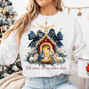 Jesus Weihnachten PNG, Sie soll einen Sohn PNG hervorbringen, O komm lasst uns ihn verehren, Krippe PNG, christliche Weihnachten Png, Boho Jesus Png