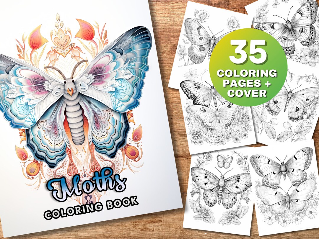 35 Butterfly Coloring Page, Moth Coloring Book, Butterfly Printable ...