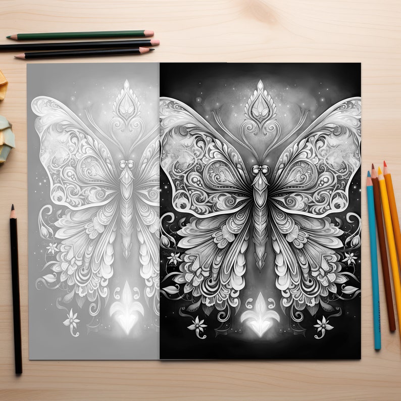 35 vlinder kleurplaat, vlinder kleurboek, vlinder afdrukbaar blad