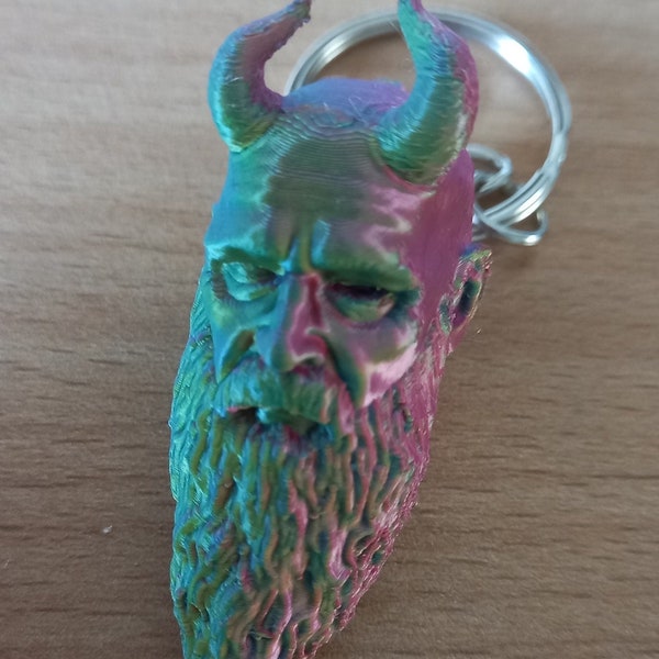 Head of Mimir (God of War) Keychain/Pendant. Kratos Accessory Hanging Mimir, Novelty Gaming Gift for Fans.