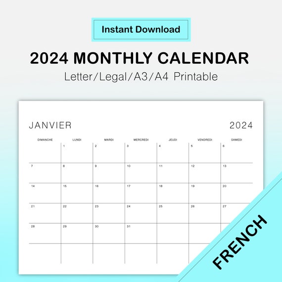  Planner 2024 en français: Calendrier 2024 (French