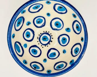 Colorful Ceramic Bowl Handmade Pottery Dish for Serving & Decor | Rustic Kitchenware Gift Idea