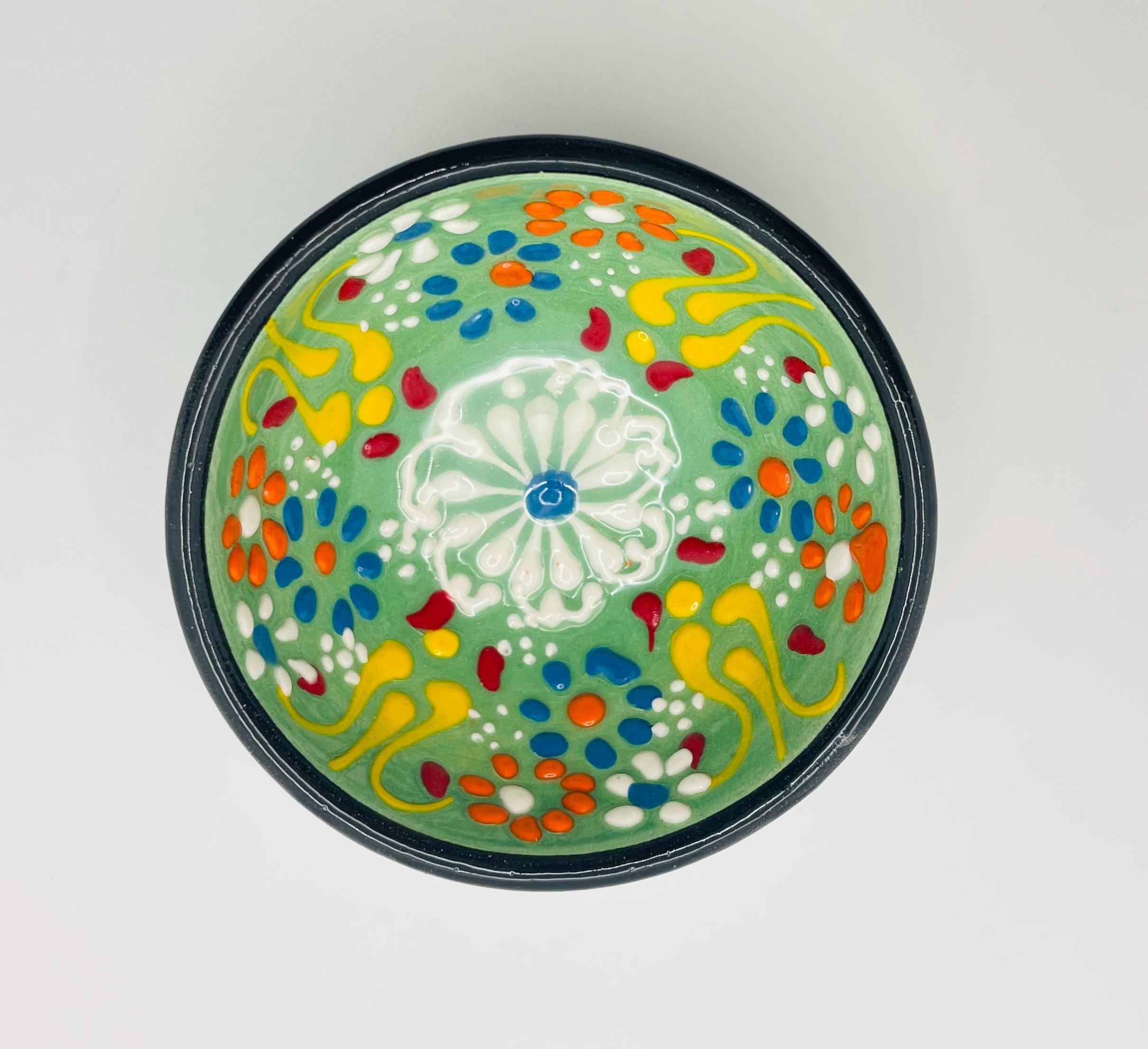 Colorful Ceramic Bowl Handmade Pottery Dish for Serving & Decor | Rustic Kitchenware Gift Idea