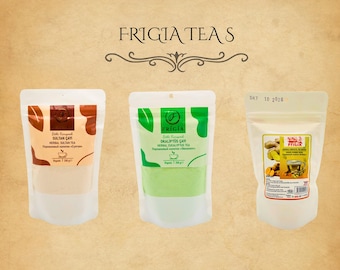 Eucalyptus Tea Sampler 250g - Turkish Mint Sultan Tea, Ginger Powder Tea for Cold, Flu & Winter Wellness, Non-Bitter