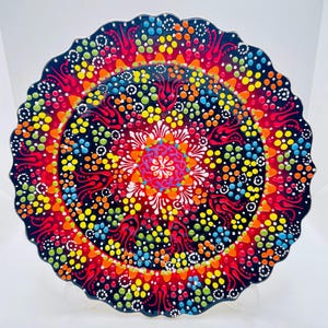 Handmade Turkish Ceramic Plate | Traditional Iznik Design | Decorative & Functional Art | Unique Gift from Turkey