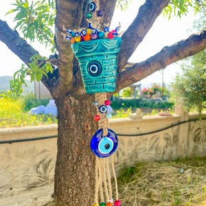 Evil Eye Wall Hanging,Door Decoration,Protection Gifts,New Home Gift,Evil Eye Home Decoration,Wall Art,Wedding FavorRear View Mirror Hanging