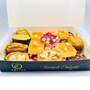 Turkish Delights Samples, 1 Kilogram, Turkish Delights As A Gift, In A Luxury Black Package, Made in Turkey, Great Quality, Turkish Dessert
