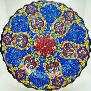 Handmade Turkish Ceramic Plate | Traditional Iznik Design | Decorative & Functional Art | Unique Gift from Turkey