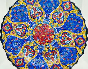 Handmade Turkish Ceramic Plate | Traditional Iznik Design | Decorative & Functional Art | Unique Gift from Turkey