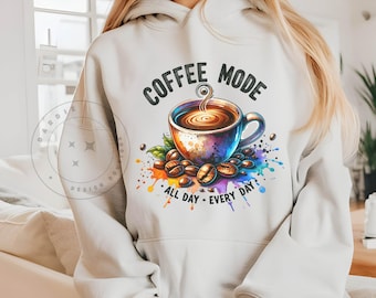 Coffee Mode PNG Coffee Png Coffee Lover Coffee Drinker Sublimation Design Trending Clipart Digital Download