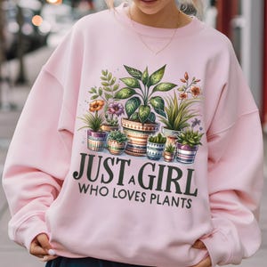Just a girl who Loves Plants PNG Plant Lover Png Gardner Png Houseplants Png Sublimation Design Trending Clipart Digital Download
