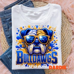 Bulldawgs PNG Mascot Png Bulldogs Png Bling Glitter Bulldog School Spirit Png Sublimation Design Trending Clipart Digital Download