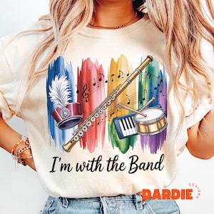 I&#39;m with the Band PNG Marching Band Png Music Png  Band Mom Sublimation Design INSTANT DOWNLOAD