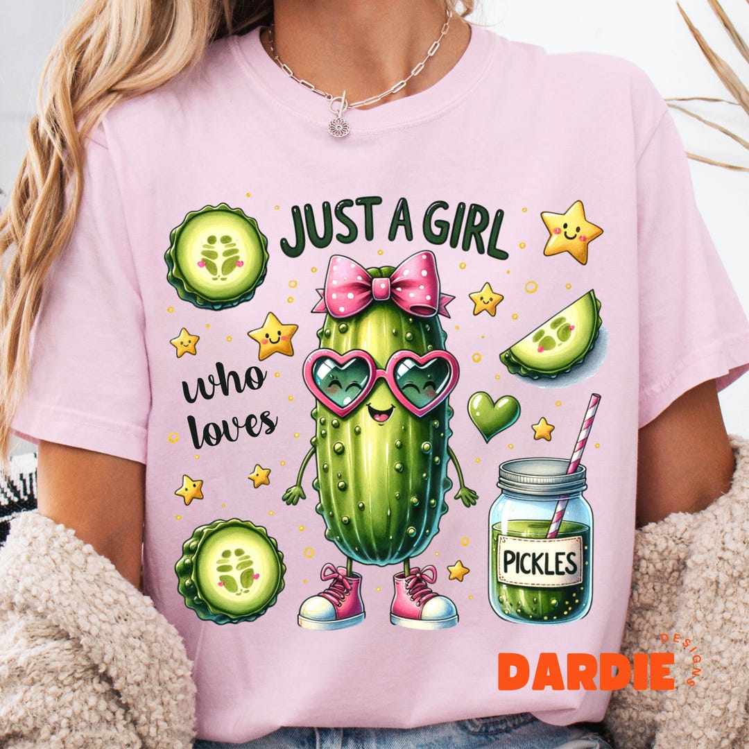 Just a Girl Who Loves Pickles PNG Funny Pickle Lover Pickle Jar Canning ...