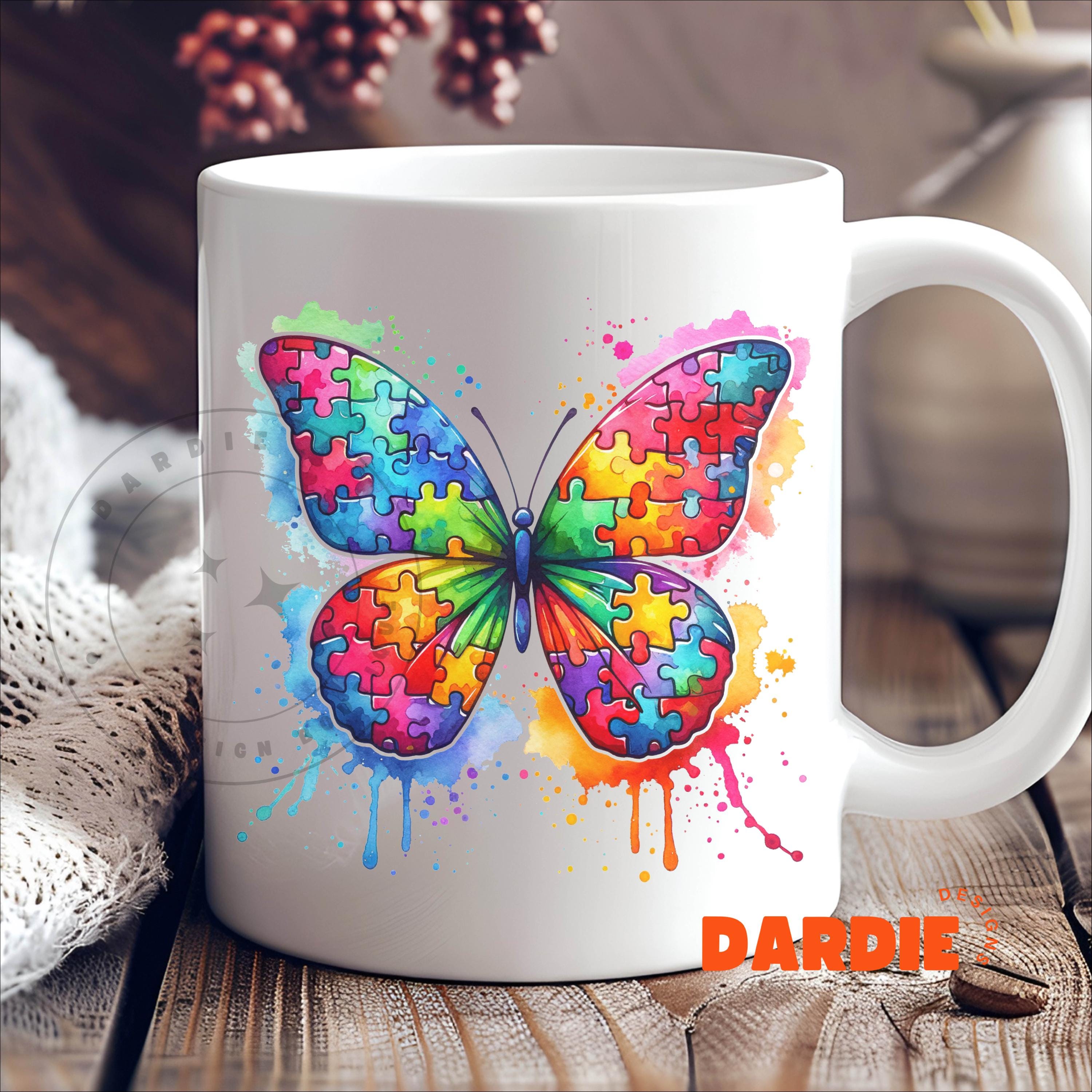 Puzzle Piece Butterfly Png, Autism Awareness Png, Autism Mom Png ...