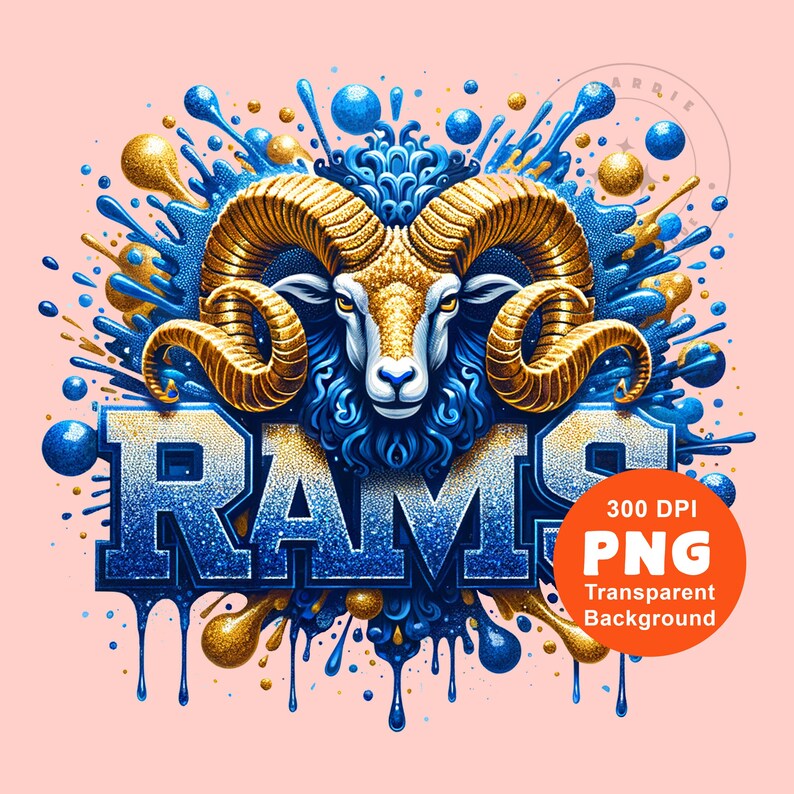 Rams PNG Mascot Png Blue Glitter Png Game Day Png Sport Png Football ...