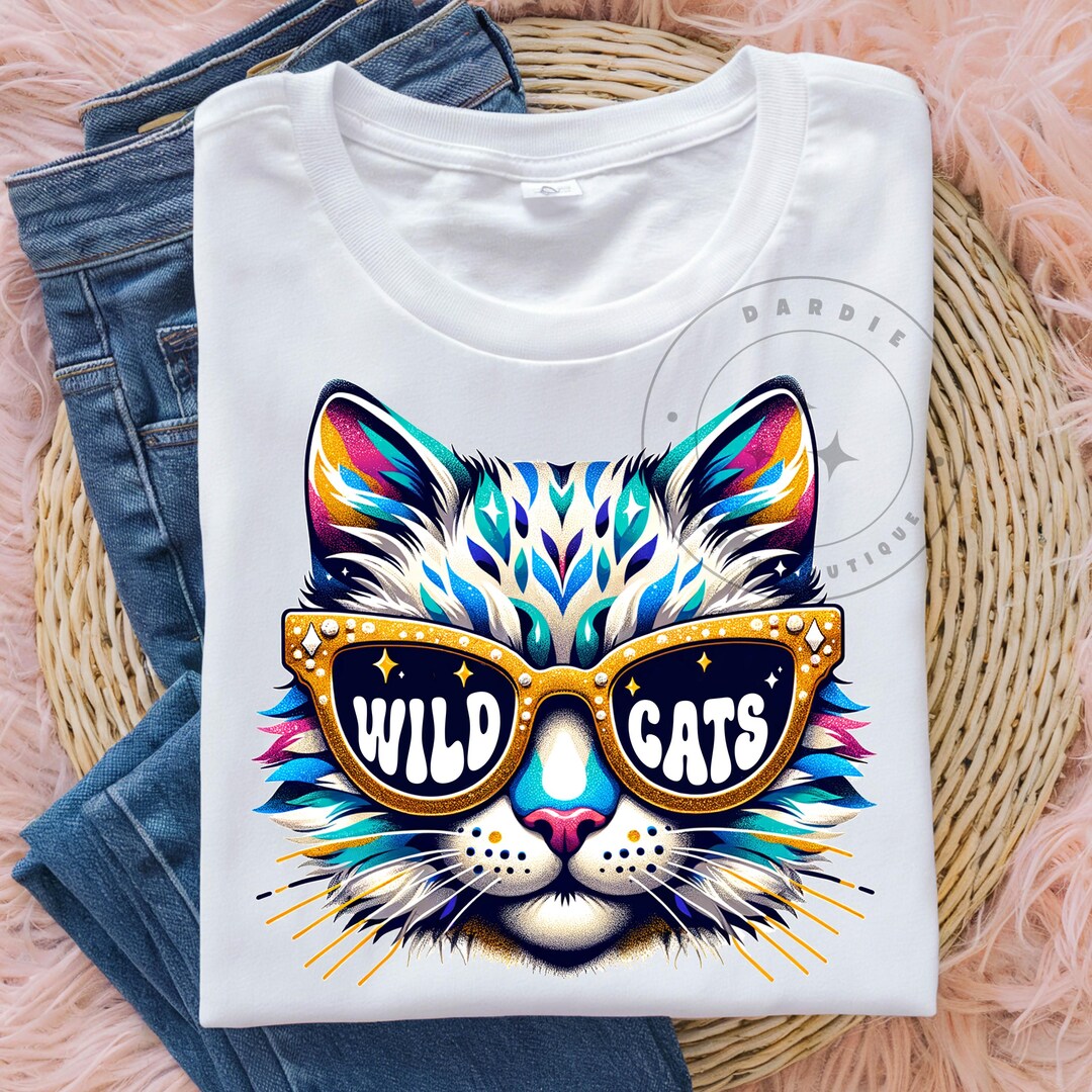 Wildcats PNG Mascot Png Rainbow Bling Gold Glitter Png Cool Cats Game ...