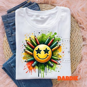 Back to School Happy face png, Welcome Back to School, First Day of School Shirt PNG Sublimation Design Clipart