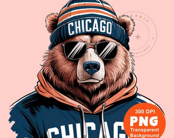 Bears Png Chicago Png Mascot Png Sport Png Football Season School Mascot Png Sublimation Design Trending Clipart