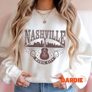 Nashville PNG, Tennessee PNG, Guitarra Png, Estrella de rock Png, Diseño de sublimación de camiseta de concierto de música country Descarga digital Clipart