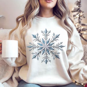 Blue Snowflake PNG Blue Silver Glitter Christmas Winter Png Sublimation Design Trending Clipart Digital Download