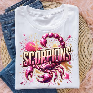 Scorpions PNG Scorpion Png Colt Png Bling Glitter Scorpion School Spirit Png Sublimation Design Trending Clipart Digital Download