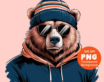 Bear Png: Game Day Bears Mascot, Football Season, Sports School Spirit Sublimation Design Trending Clipart