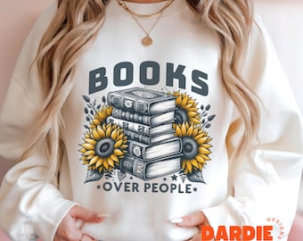 I Like Books More Than People PNG, Book png, Reading png, Digital Download, Books Over People Sublimation PNG, Funny Book Lover PNG, Bookish