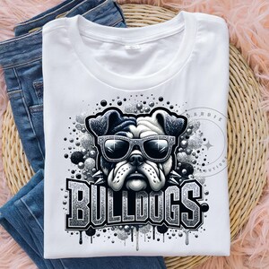 Bulldogs PNG Mascot Png Bulldogs Png Bling Glitter Bulldog School Spirit Png Sublimation Design Trending Clipart Digital Download image 3