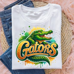 Gators PNG Alligator Mascot Png Sport Png Football Baseball Basketball School Mascot Png Sublimation Design Clipart Digital Download