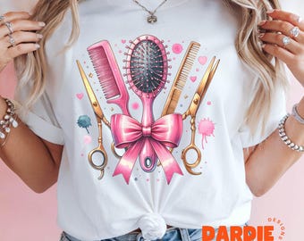 Hairdresser PNG Hair Brush Png Hair Stylist Png Hair Hustler Shirt Design Sublimation Design Trending Clipart Digital Download