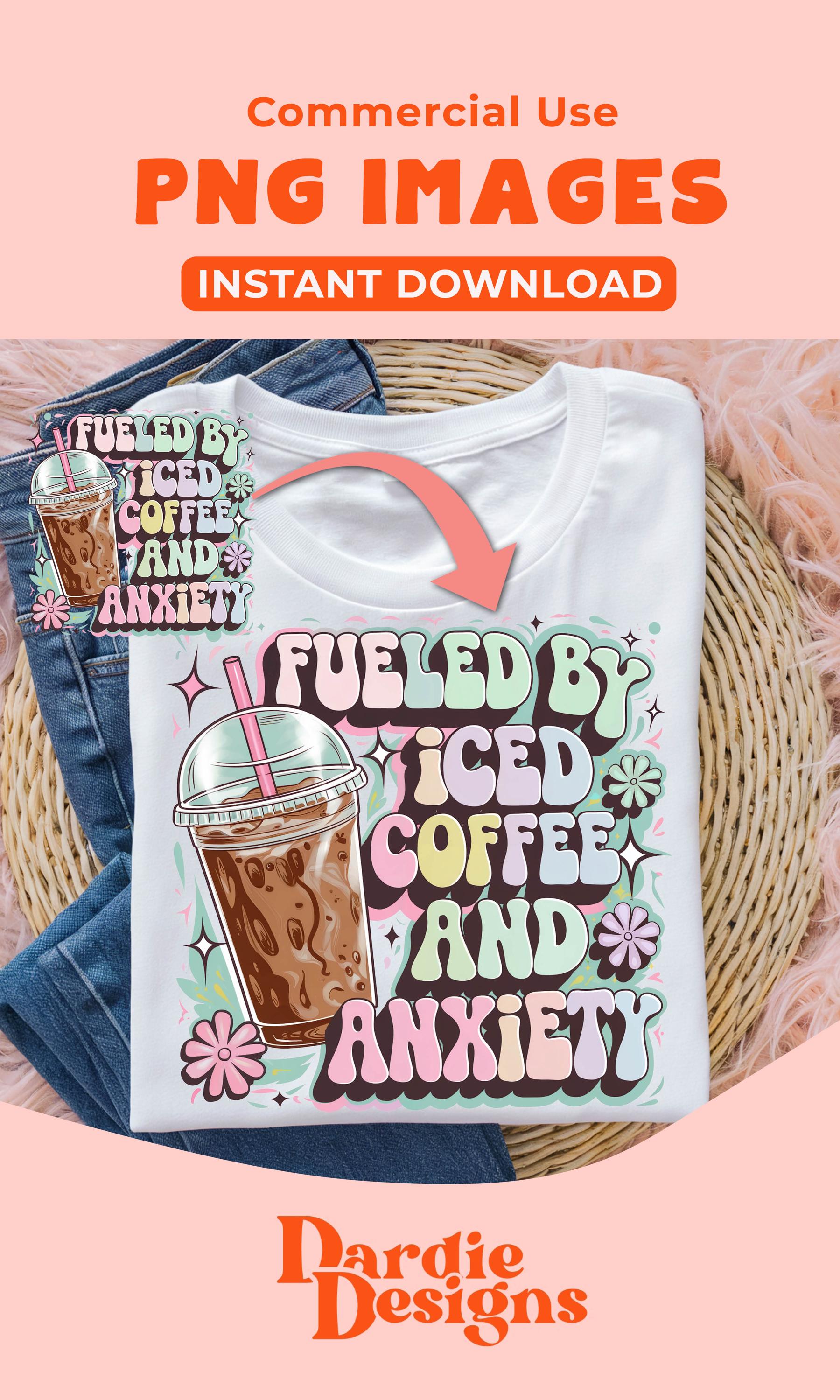 Funny Coffee Quote Png Iced Coffee Clipart Coffee Lover Fueled by ...