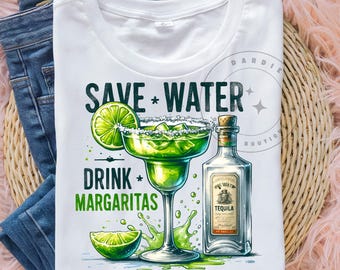 Margarita PNG Speichern Wasser Trinken Margaritas Png Tequila Trinken Shirt Sublimation Design Clipart Digital Download