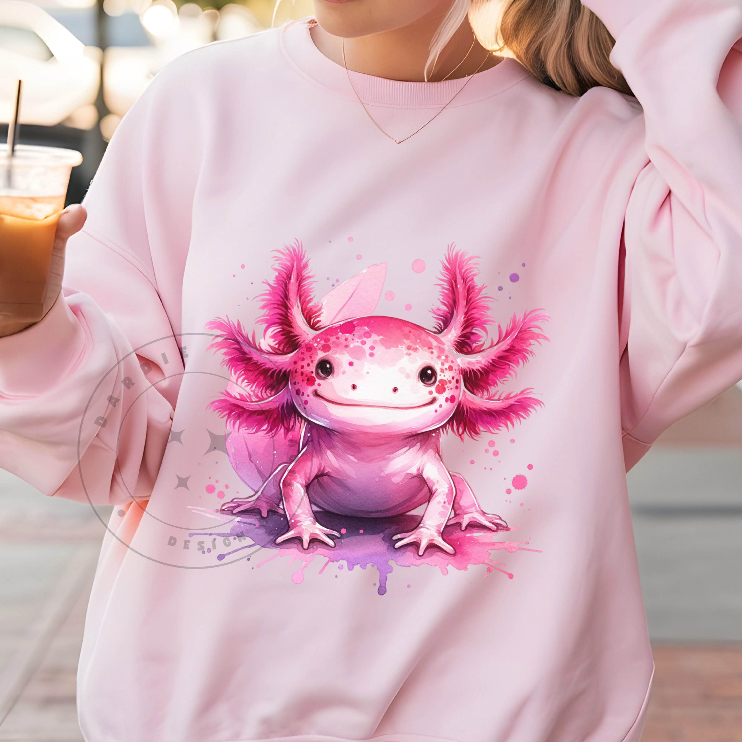 Watercolor Axolotl PNG Cute Kawaii Axolotl Clipart for Shirt Stickers ...