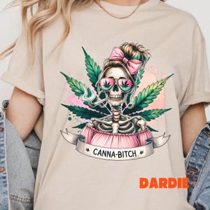 Cannabis Cannabitch PNG 420 PNG Weed Pot Smoker Skeleton and Coffee Png Sublimation Design Trending Clipart Digital Download