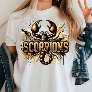 Scorpions PNG Scorpion Png Colt Png Bling Glitter Scorpion School Spirit Png Sublimation Design Trending Clipart Digital Download