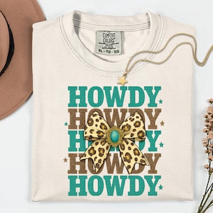 Howdy PNG: Trendy Coquette Western Cowgirl Sublimation Design Clipart (Instant Download)