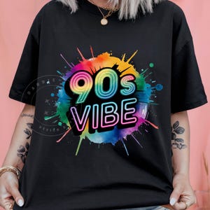 90er Jahre Vibe PNG Generation X Png Retro Neon 90er Jahre Ära Bunter Regenbogen 90er Jahre Sublimation Design pod Trending Clipart INSTANT DOWNLOAD