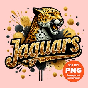 Jaguars PNG Jaguar Png Knight Png Bling Glitter Jaguar School Spirit Png Sublimation Design Trending Clipart Digital Download