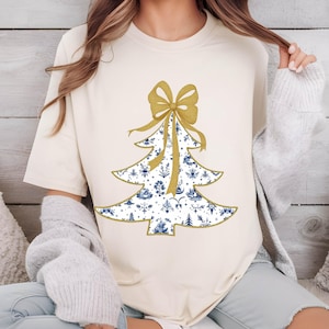Toile Christmas Tree PNG Grand Millennial Coquette Christmas Sublimation Design Trending Clipart Digital Download