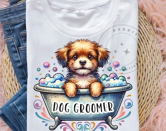 Dog Groomer PNG Pet Groomer Png Dog Lover Boujee Dog Shirt Sublimation Design Trending Clipart Digital Download