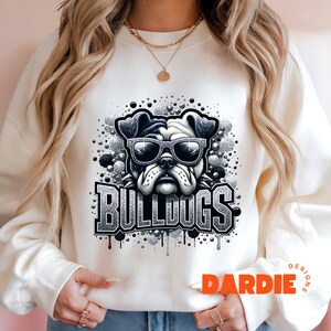 Bulldogs PNG Mascot Png Bulldogs Png Bling Glitter Bulldog School Spirit Png Sublimation Design Trending Clipart Digital Download image 5