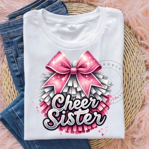 Cheer Sister PNG Cheerleader Shirt Design Sister Shirt Design Png for Sublimation Trending Clipart Digital Download